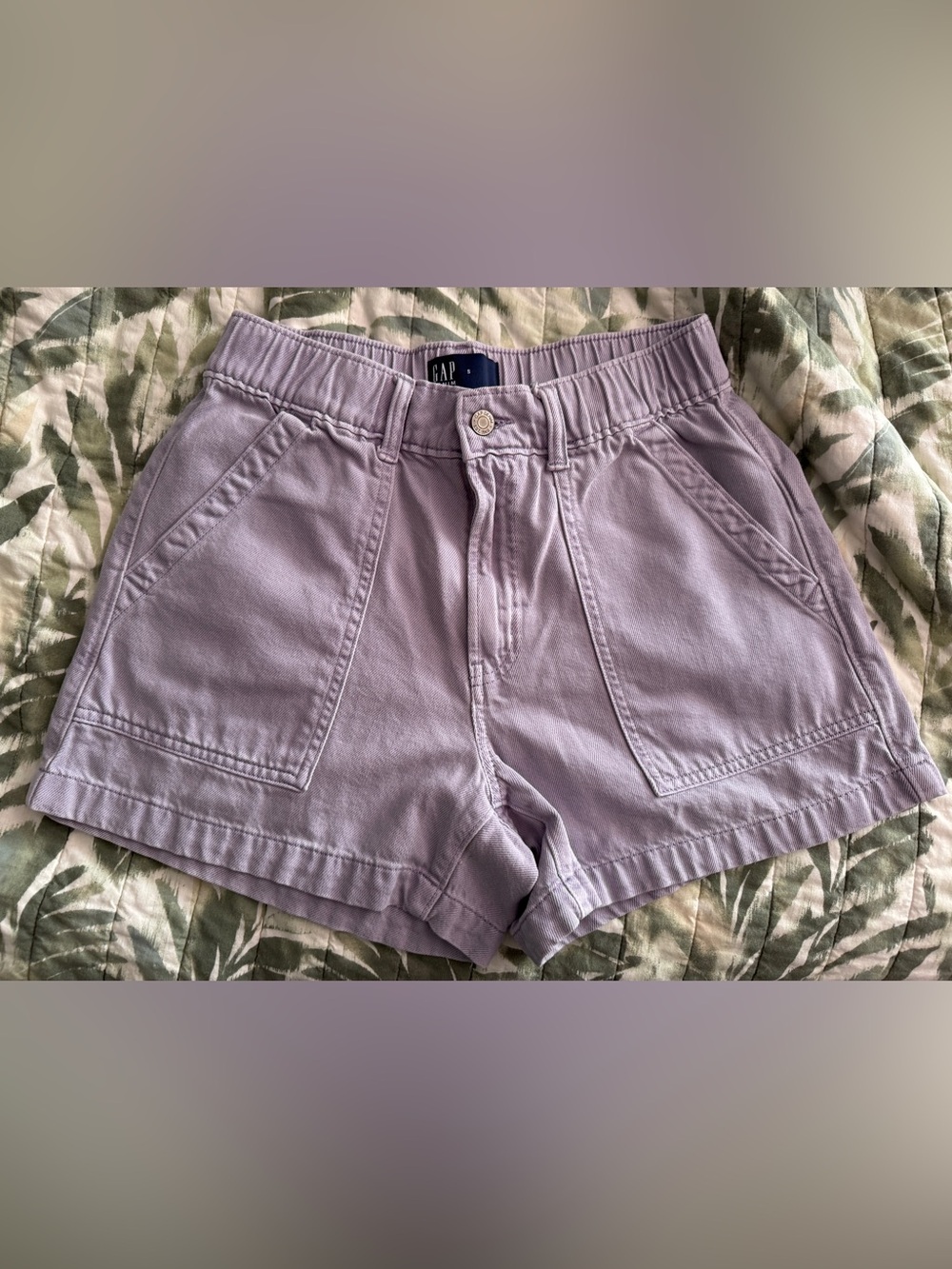 GAP Factory Women's High-Waist SuperSoft Denim Utility Shorts